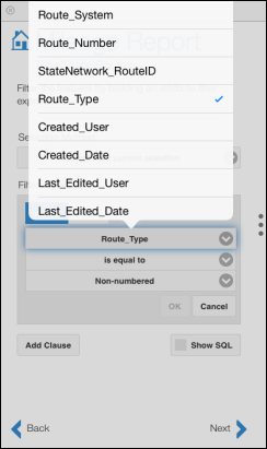 Selecting a field from the network layer